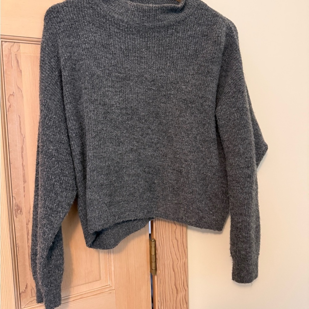 H&M Heather Gray Cowl Neck Sweater